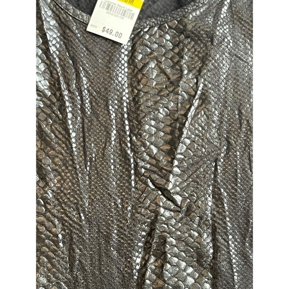 International Concepts Black animal print Career Shell top size medium NWT $49 - Picture 5 of 7